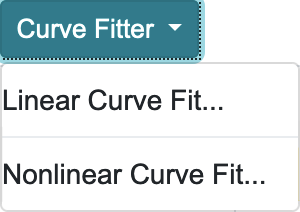 Curve Fitter Button Icon with Dropdown Options